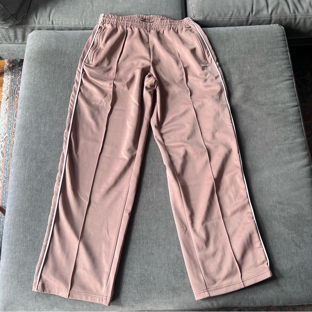 TNA Dusty Rose Track Pants with Side Stripe